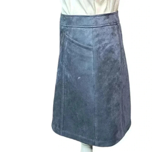 Loft Faux Suede Navy Size 6P - Picture 2 of 6